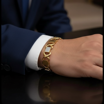 Parizo Gold and Dimond Loose Bracelet