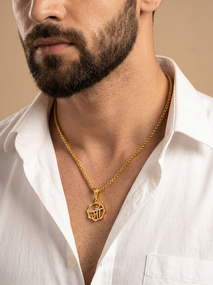 Maa Men’s Exclusive Gold Chain Pendant (Chain-22 Inch / 3 Mm)
