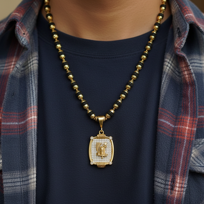 Shivling Pendant Rudraksha Mala