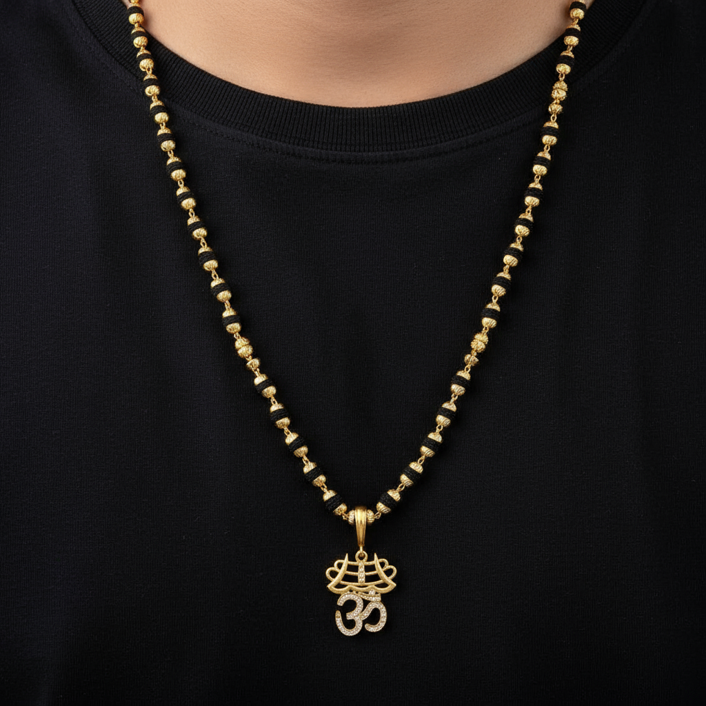 Omkar Pendant Rudraksha Mala