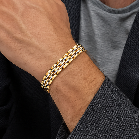 VOLOS GOLD AND SILVER MEN'S LOOSE BRACELET