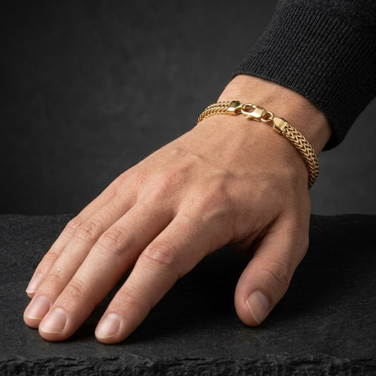 Merline Mens Gold Loose Bracelet