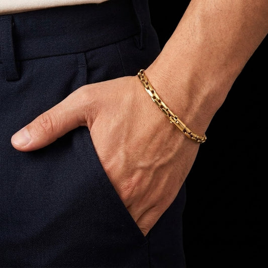 Victor Gold Mens Loose Bracelet