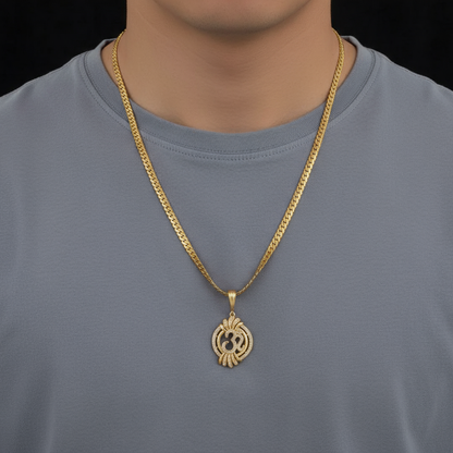Aum Men’s Fashion Gold Chain Pendant (Chain-24 Inch)