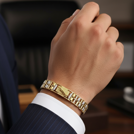 Long Jaguar Gold Plated Unisex Loose Bracelet