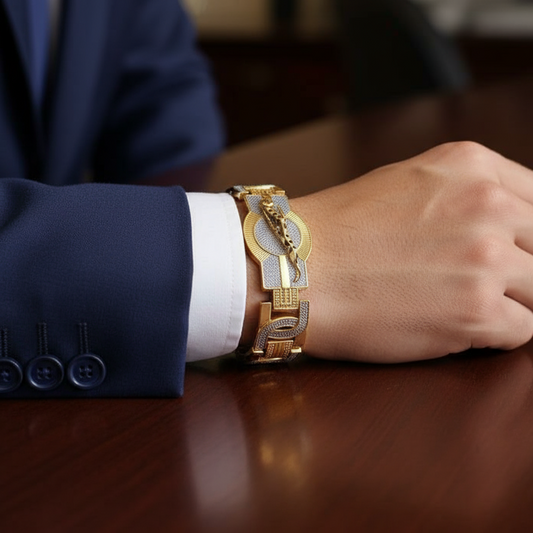 Jaguar Gold Plated Unisex Loose Bracelet