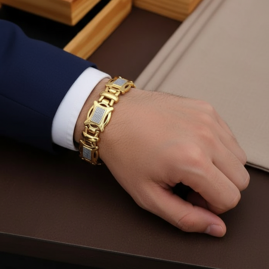 Vertex Gold and Silver Loose Bracelet