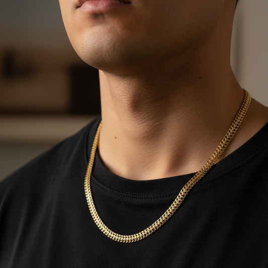 Apex Men’s Premium Look Gold Chain (Chain-22 Inch / 5-mm)